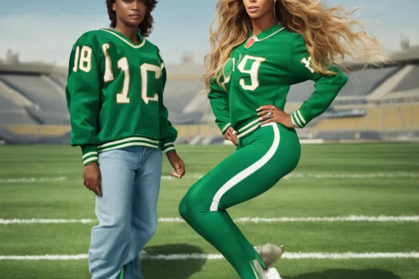 Beyoncé's Iconic Green Jersey and Denim Look: A Timeless Blend of Sporty Chic