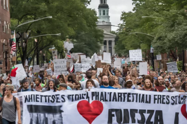 Protesters March Through Philadelphia in Support of Gaza and Call for Cease-Fire