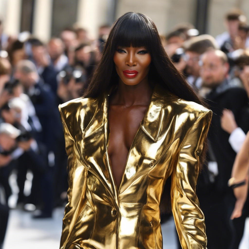 Naomi Campbell Shines at Paris Fashion Week with Golden Moment