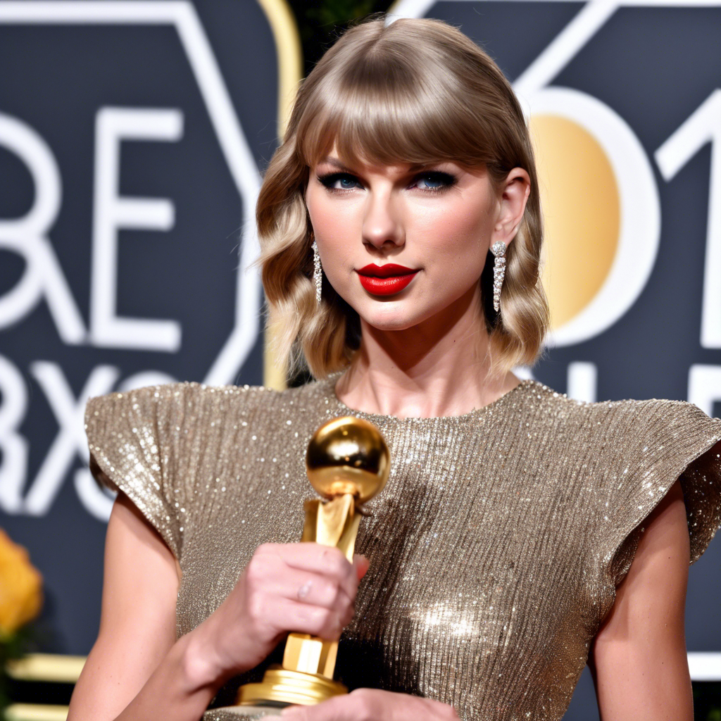 Taylor Swift Cheers On at the 2024 Golden Globes, Despite Loss