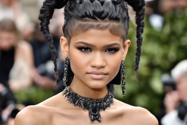 Zendaya Debuts Unexpected Goth Hairstyle at Paris Haute Couture Show